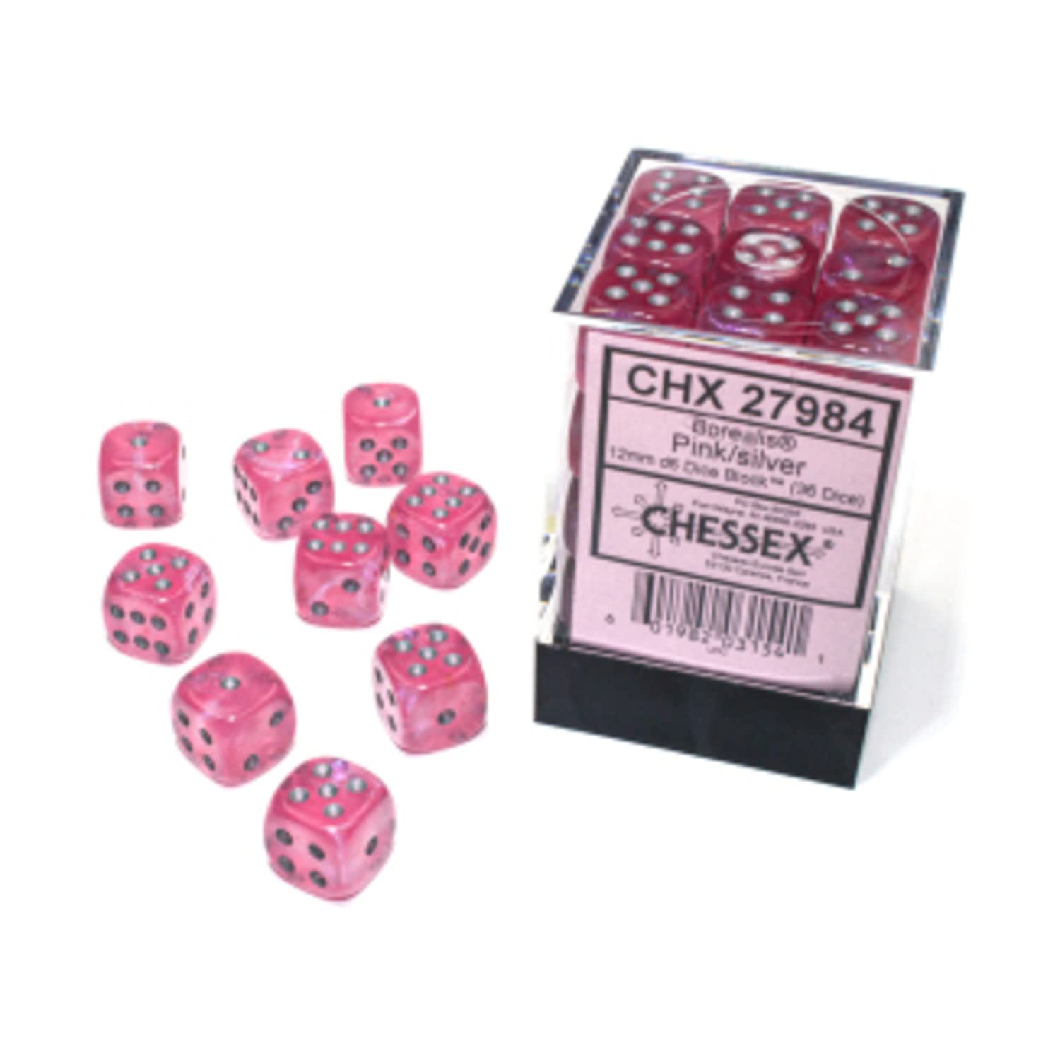 DICE - アリス Amazon.com: Chessex Borealis 12mm d6 Pink/Silver Luminary